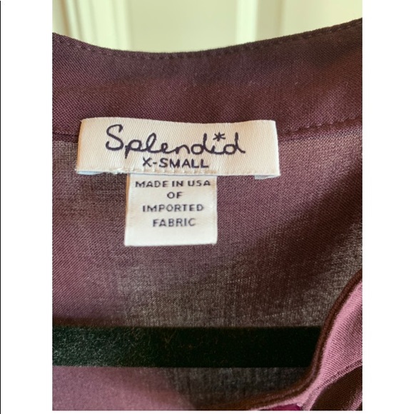 Splendid Chelsea Voile Jumpsuit in Aubergine, XS - Picture 5 of 8